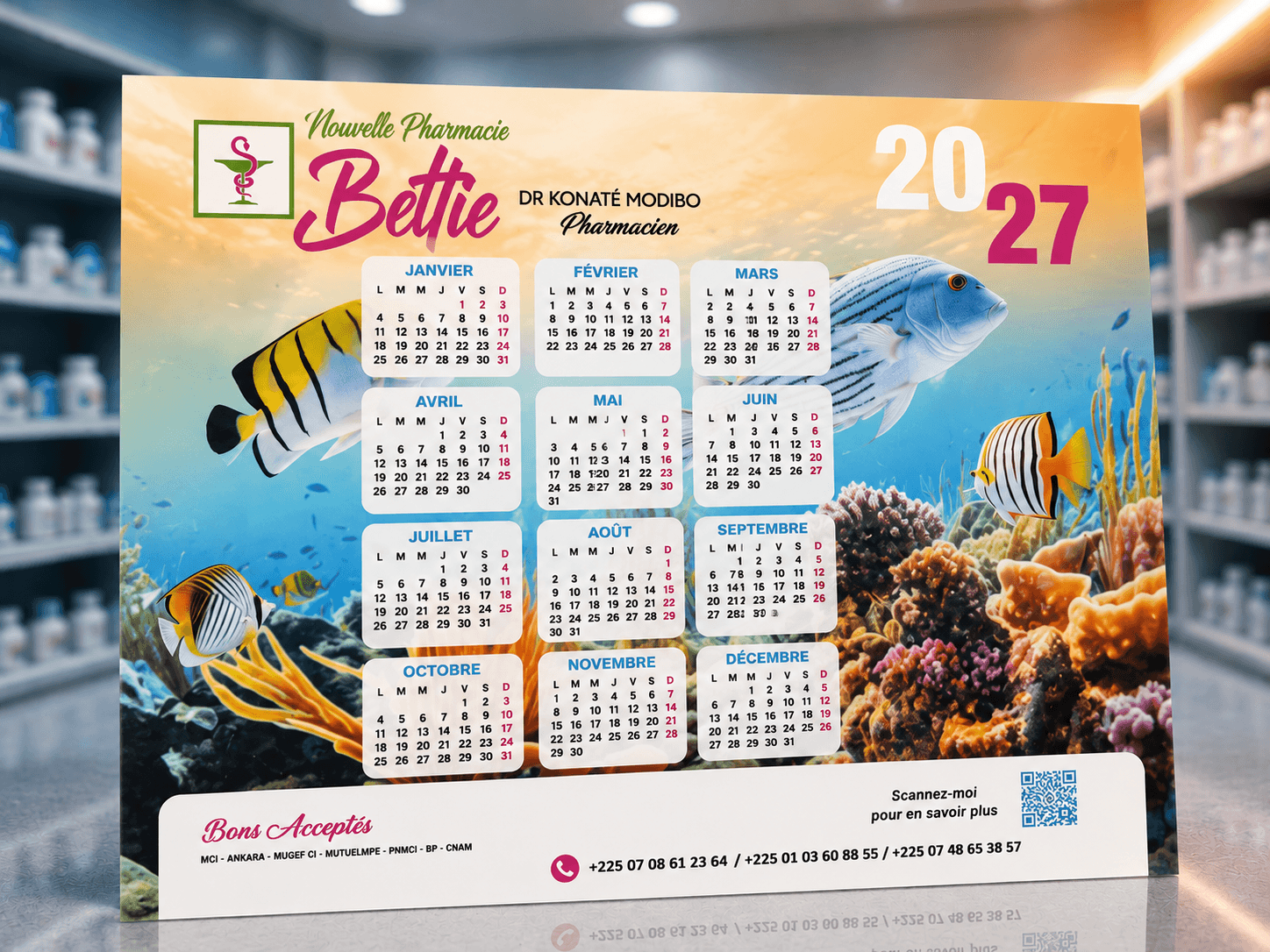 Calendrier — 580 × 425 mm
